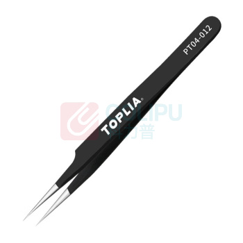 拓利亚 TOPLIA 防静电精密直型偏尖镊子ESD-17 PT04-012 115mm