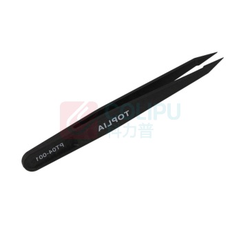 拓利亚 TOPLIA 防静电特尖碳纤维镊子 PT02-001 130mm