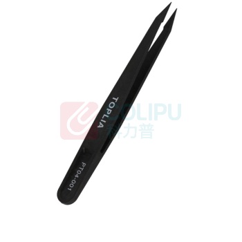 拓利亚 TOPLIA 防静电特尖碳纤维镊子 PT02-001 130mm