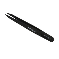 拓利亚 TOPLIA 防静电特尖碳纤维镊子 PT02-001 130mm