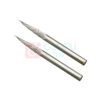 匠帅 钨钢硬质合金旋转锉铣刀打磨头 双槽锥形尖头 19号 10支/包 3*3mm