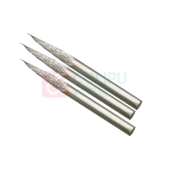 匠帅 钨钢硬质合金旋转锉铣刀打磨头 双槽锥形尖头 19号 10支/包 3*3mm