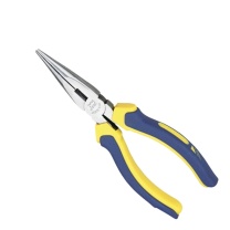 长城精工 GREATWALL PRECISION Cr-V欧式精抛双色套塑柄尖嘴钳(单支纸盒) 212076 160mm(6”)
