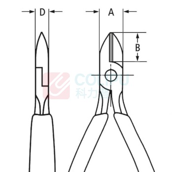 凯尼派克 KNIPEX 防静电精密电子斜口钳 79 22 125 ESD
