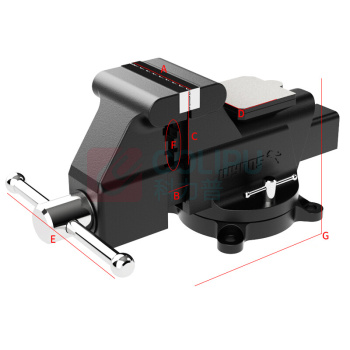 威力狮 加重型台虎钳 A130108-1 加重型【8寸】开口250mm (黑色)