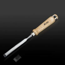 美科 德式木工凿子 12mm【带保护套】  木工凿子扁铲刀雕刻开槽专用神器凿刀木柄凿平凿木匠套装工具大全