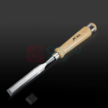 美科 德式木工凿子 18mm【带保护套】  木工凿子扁铲刀雕刻开槽专用神器凿刀木柄凿平凿木匠套装工具大全