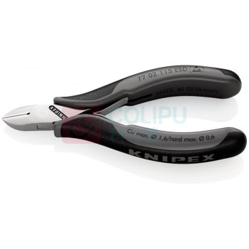 凯尼派克 KNIPEX 防静电电子斜口剪 77 02 115 ESD