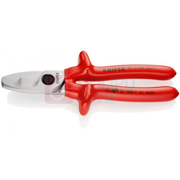 凯尼派克 KNIPEX 绝缘电工电缆剪(镀铬头,浸塑绝缘手柄,1000V) 95 17 200