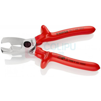 凯尼派克 KNIPEX 绝缘电工电缆剪(镀铬头,浸塑绝缘手柄,1000V) 95 17 200