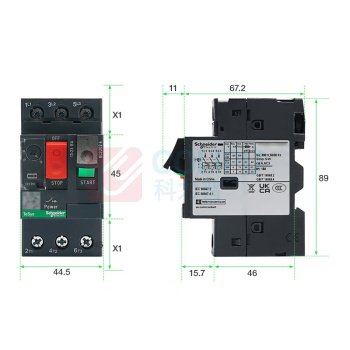 施耐德 Schneider 热磁式电动机断路器 GV2ME06C 1-1.6