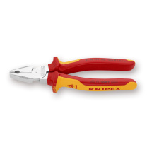 凯尼派克 KNIPEX 绝缘省力型钢丝钳 02 06 180 七寸 180mm 镀铬 绝缘双色手柄