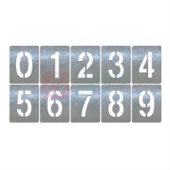 奥内斯 镂空数字喷漆模板 0-9 铁板数字0-9,字体高度50mm,二位卡槽