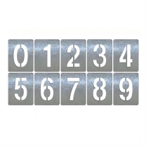 奥内斯 镂空数字喷漆模板 0-9 铁板数字0-9,字体高度50mm,二位卡槽