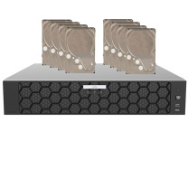 宇视科技 8盘位32路网络视频录像机 含8块4T硬盘 NVR-B300-E8 (黑色)