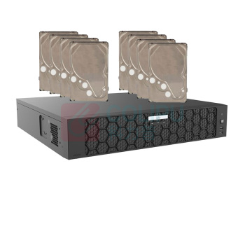 宇视科技 8盘位32路网络视频录像机 含8块4T硬盘 NVR-B300-E8 (黑色)