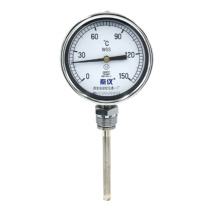 秦仪 双金属温度计(不含检测报告) WSS-411 0-200℃ 1.5级 L=75mm表盘直径100mm配套安装底座
