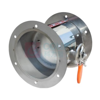 辽誉 带法兰手动风阀 125mm-不锈钢 双法兰