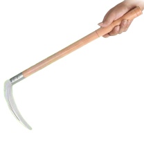 晶事达 镰刀 200mm\带把 刀背厚度3.5mm,锻打成形,淬火硬度HRC 50-55,木把为杂木