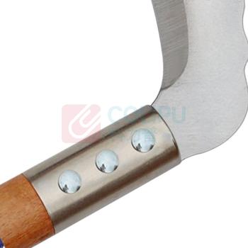 晶事达 镰刀 200mm\带把 刀背厚度3.5mm,锻打成形,淬火硬度HRC 50-55,木把为杂木