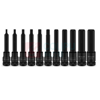 HI-SPEC 1/2内六角风批 H4-H19 高度100mm 11件套 (黑色)