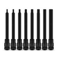 HI-SPEC 1/2内六角风批 H4-H12 高度150mm 8件套 (黑色)