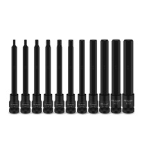 HI-SPEC 1/2内六角风批 H4-H19 高度150mm 11件套 (黑色)
