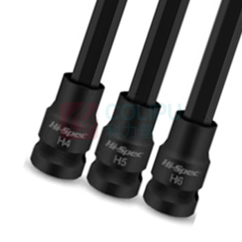 HI-SPEC 1/2内六角风批 H4-H19 高度150mm 11件套 (黑色)
