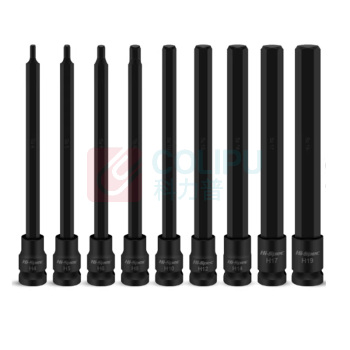HI-SPEC 1/2内六角风批 H4-H19 高度200mm 9件套 (黑色)