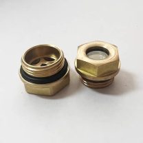 也特 铜油标油镜六角旋入式圆形油标 M33*2mm