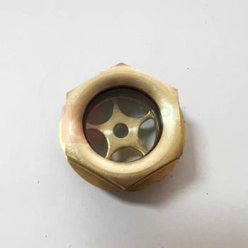 也特 铜油标油镜六角旋入式圆形油标 M33*2mm
