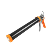 罗德力 玻璃结构胶枪 枪管直径60mm 枪管长度370mm 铝合金两用款 (橙黑色) 适用桶装胶袋装胶