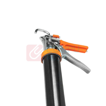 罗德力 玻璃结构胶枪 枪管直径60mm 枪管长度370mm 铝合金两用款 (橙黑色) 适用桶装胶袋装胶
