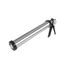 罗德力 玻璃结构胶枪 枪管直径60mm 枪管长度370mm C款不锈钢胶枪 (黑色) 适用袋装胶