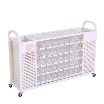 OIMG 铁艺雨伞架 雨伞收纳架 长100cm*宽28cm*高80cm 5层 8孔(高度误差1CM) (白色)