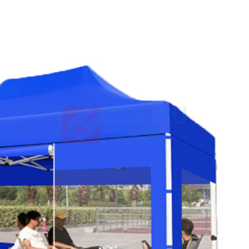 罗德力 防雨折叠帐篷 3*4米 4面加厚透明围布 (蓝色) 伸缩式 六棱管支架