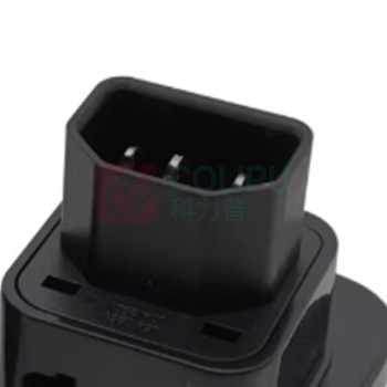 罗德力 品字转换插头 SSI-320 带安全门一转二 (黑色)