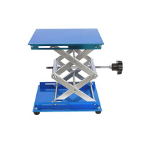 罗德力 实验室升降台 300*300mm 承重25kg 小型耐用可移动手动铝氧化升降器