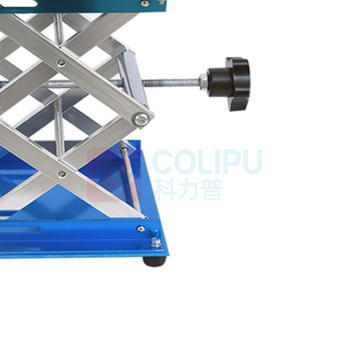 罗德力 实验室升降台 300*300mm 承重25kg 小型耐用可移动手动铝氧化升降器