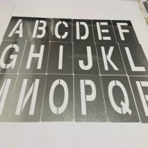 晶事达 镂空喷漆模具 字母:A-Z 字:高10cm*宽6cm 板材:15×11cm 材质:镀锌