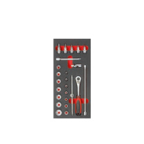 Format 模块工具套装 61750100 棘轮和套筒,3/8”SD,24pcs
