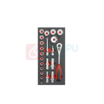 Format 模块工具套装 61750105 棘轮和套筒,1/2"SD,22pcs