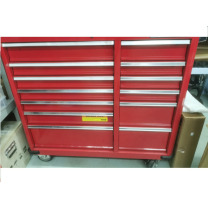 伏兴 移动式侧柜工具车 G802 1100mm*450mm*1050mm (红色) 左7层,右6层,带锁