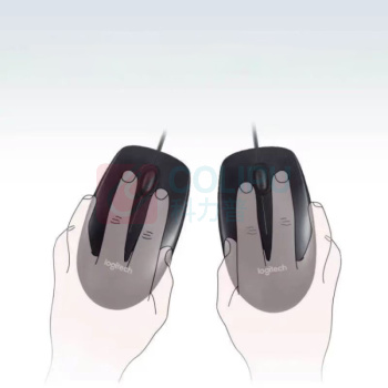 罗技 Logitech 鼠标 M90 1个 (黑色)