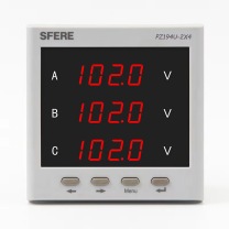 斯菲尔 三相交流电压表 PZ194U-2*4  替代CD194U－2*3 一次/二次电压表10KV/100V,电源AC、DC80－270V,输入AC100V