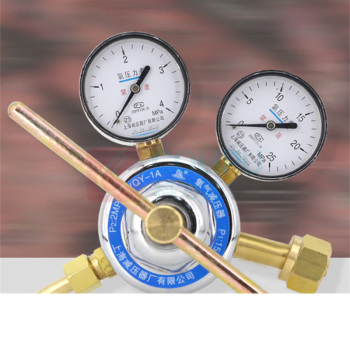 上减 氧气减压器 YQY-1A 配套低压压力表，禁油，阀体材质；全铜 