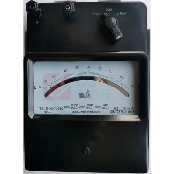 三达德 交流电流表 T51-mA 0.5级，0-10-20-40mA 