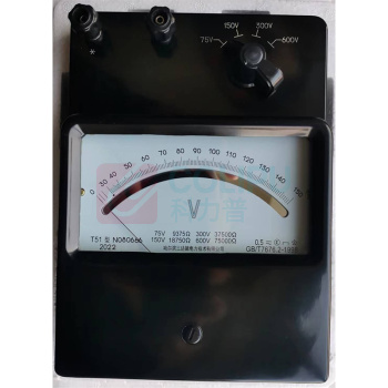 三达德 交流电压表 T51-V 0.5级，0-75-150-300-600V 