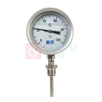秦仪 双金属温度计(不含检测报告) WSS-401 0-100℃ 1.5级L：100mm表盘直径100mm配套安装底座 