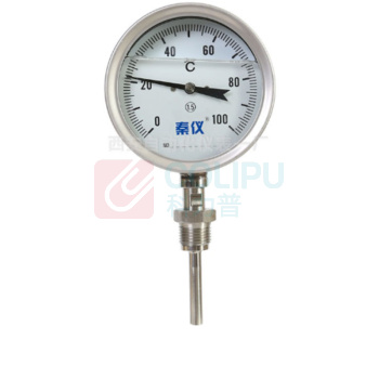 秦仪 双金属温度计(不含检测报告) WSS-401 0-100℃ 1.5级L:75mm表盘直径100mm配套安装底座 